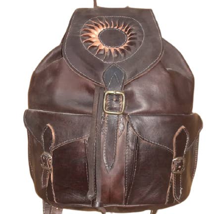 Marrakech Double Pocket Sun Large Backpack for wholesale by Hecho a mano