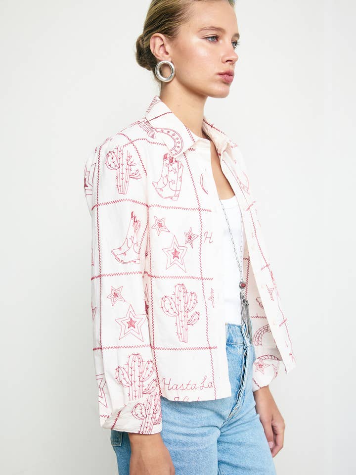CREAM Western Flair Shirt - RT1133 for wholesale on Faire