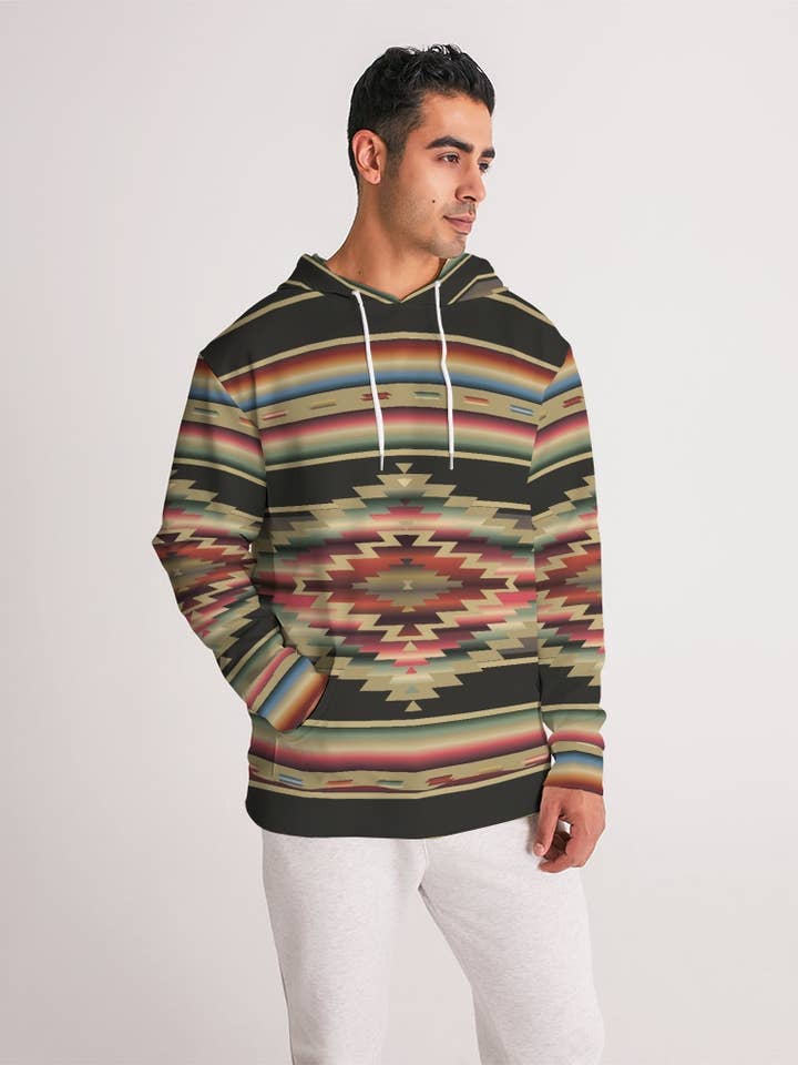 Hi Octane | SilverBotanica - Wholesale Hoodie - Men's - SilverBotanica Serape Design Men's Hoodie