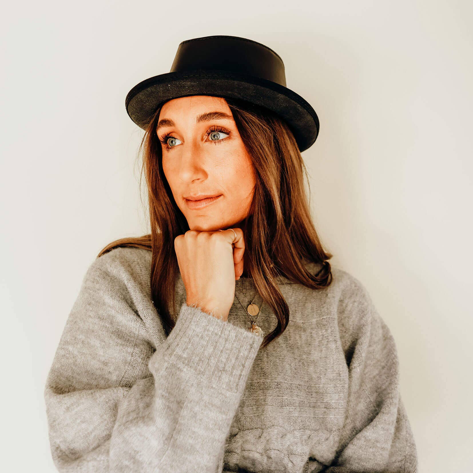 American Hat Makers - Wholesale Fedora - Unisex - Trilby Genuine Leather Fedora Hat - Style Soho5