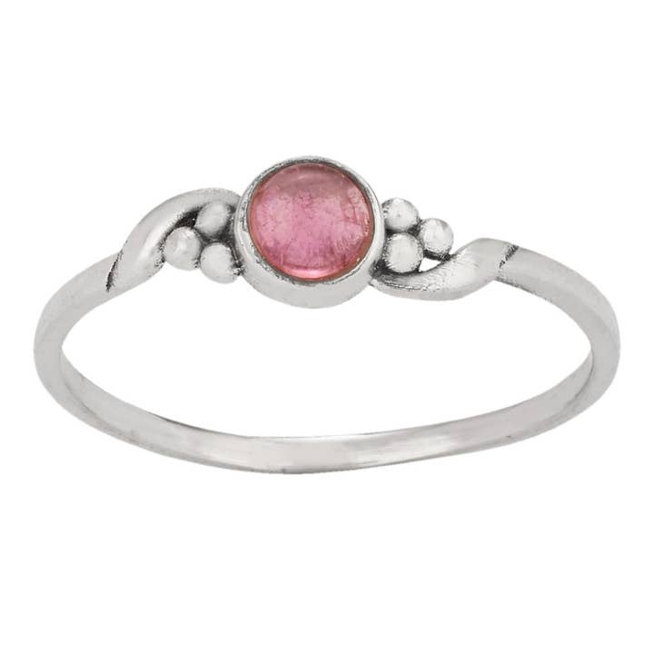 Anel Aniversário Sweet October Tourmaline Prata por atacado de Tiger Mountain Jewelry