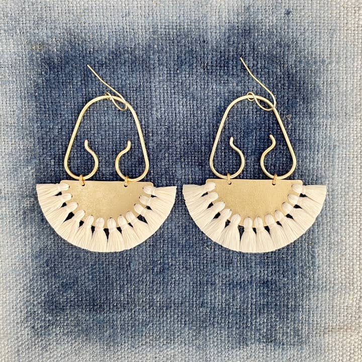 Brass Earrings, Bohemian Contemporary Handmade Jewelry for wholesale by Gulushu