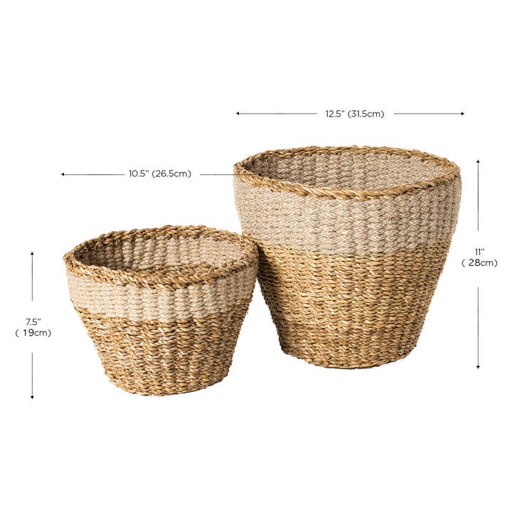 KORISSA - Wholesale Basket - Handwoven Wicker Storage Basket • Savar Planter-Set of 26