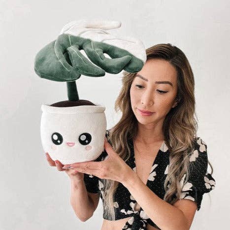 Blushiez – Engroshandel Plyslegetøj - Børn og baby – Monstera Deliciosa Albo Variegata blød plantefigur2