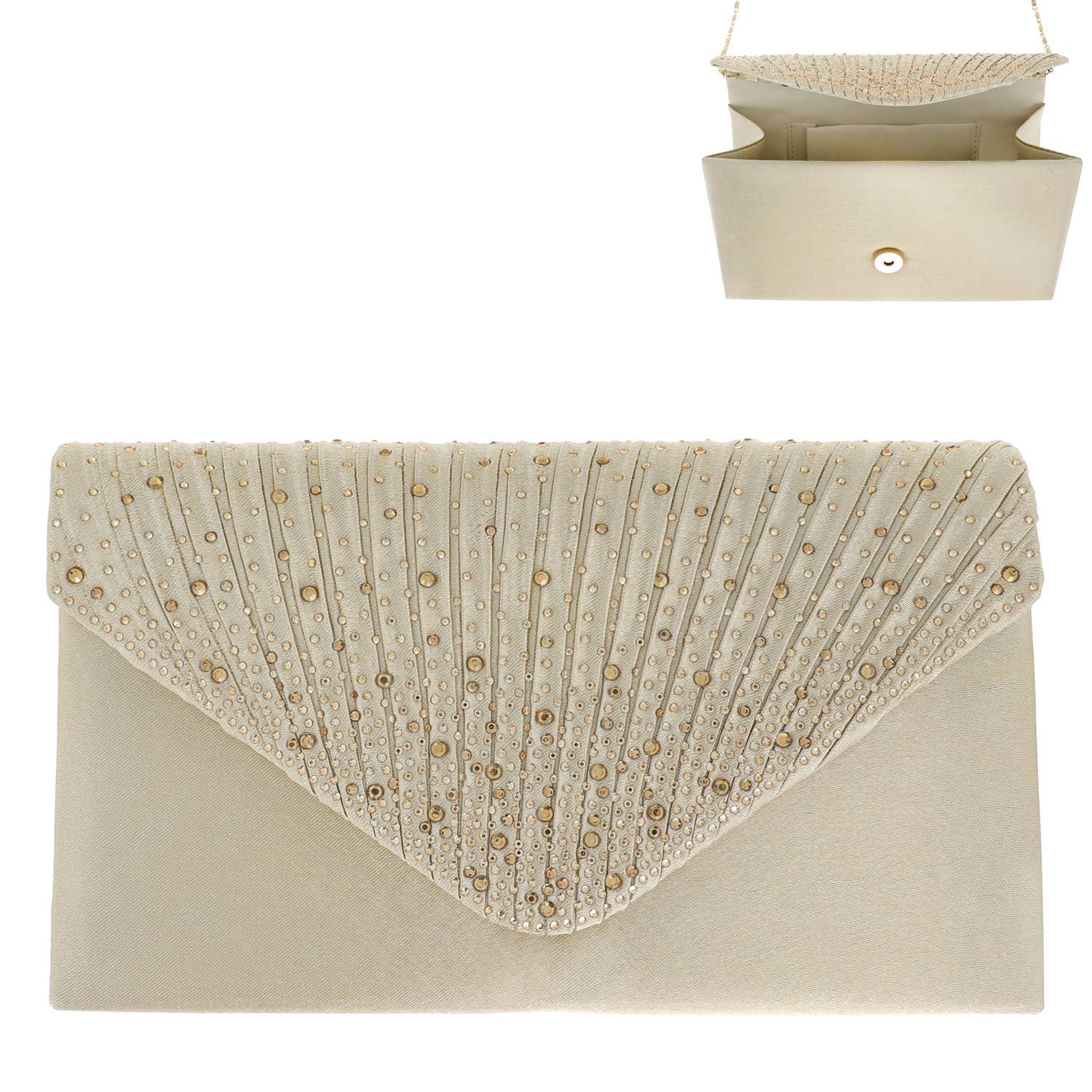 SP Sophia Collection - Vente Pochette – femme - Sac de soirée à bandoulière avec enveloppe en strass3