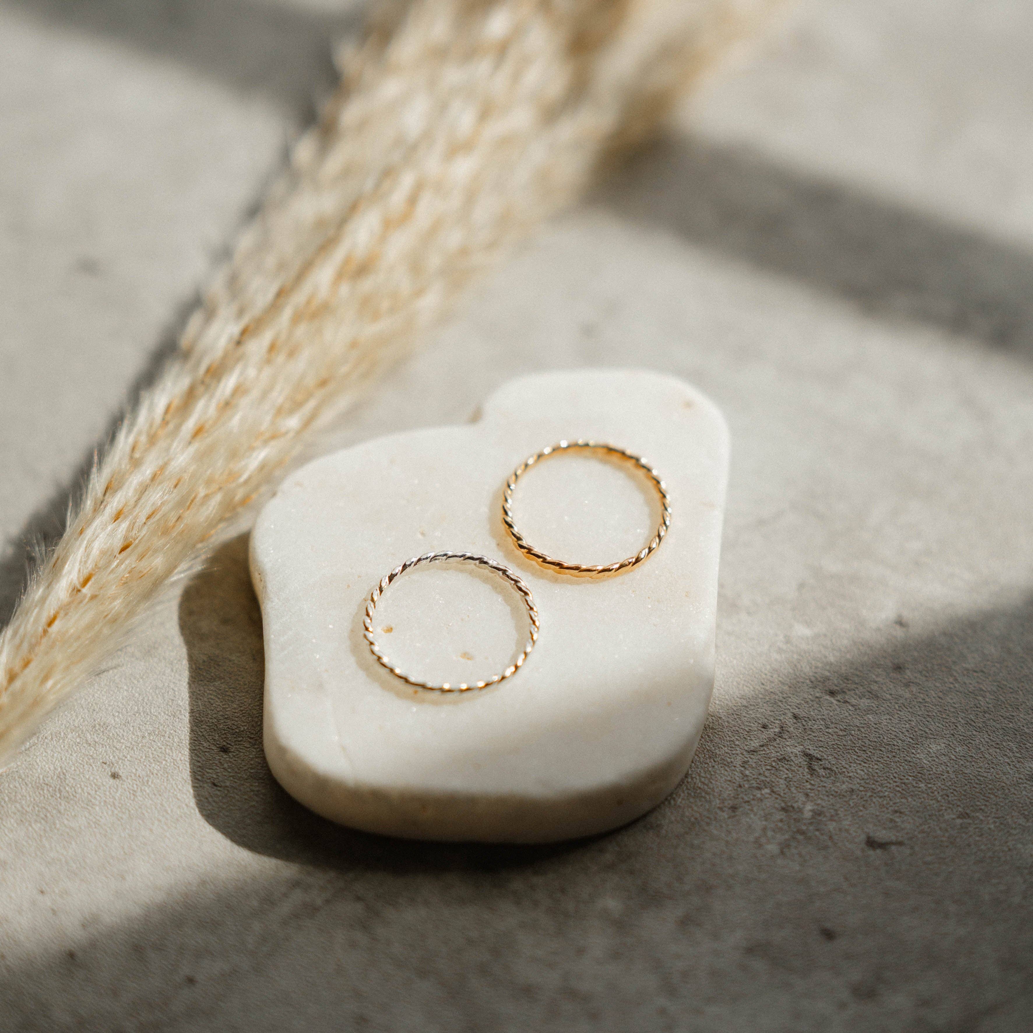 Barberry & Lace Handmade Jewelry - Wholesale Band/Stacked Ring - Baguette Twisted Stacking Ring3