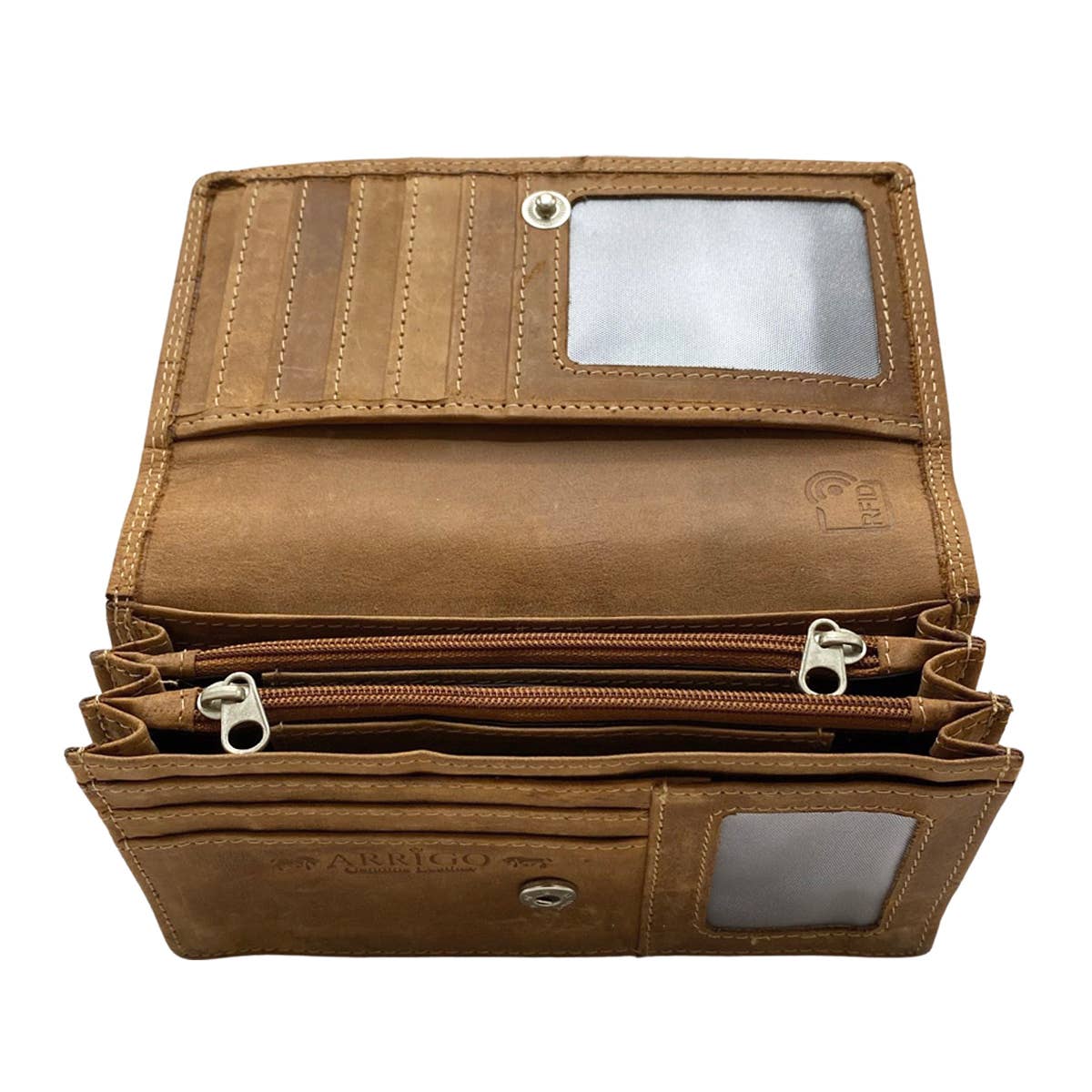 Arrigo - Wholesale Wallet - Women's - Ladies wallet Leather Harmonica - RFID - Croco Print19