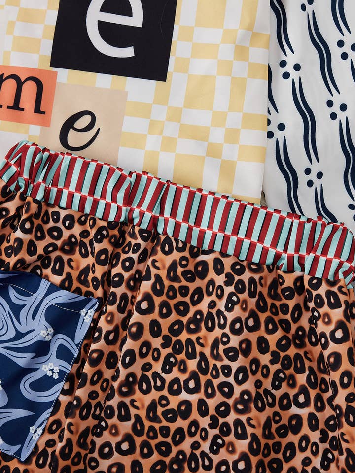 Brown Wild Animal & Floral Print Shirt Wide-Leg Pants Set for wholesale on Faire6