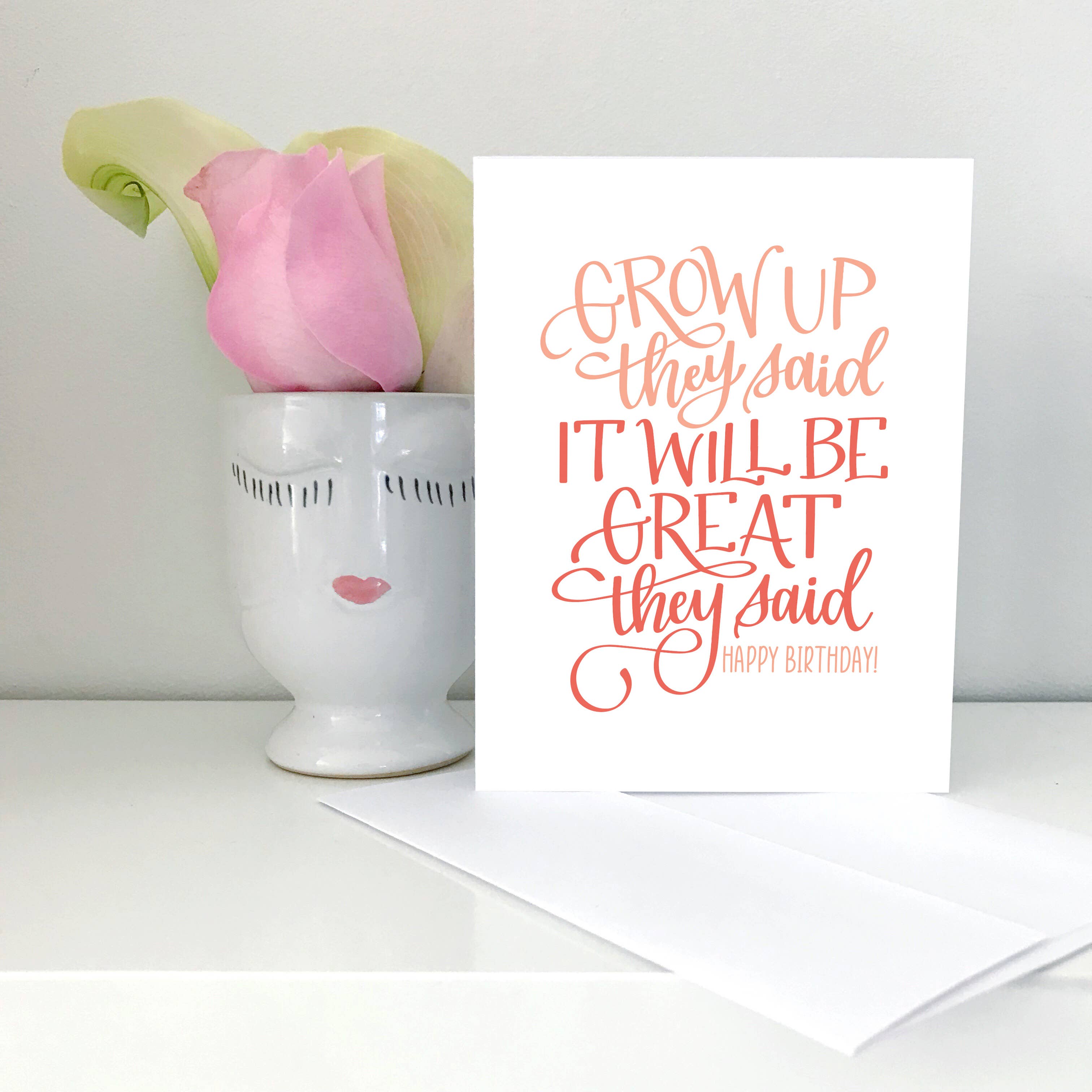 Stevie + Bean Paperie - Vendita all'ingrosso Biglietti di auguri - Crescere Hanno detto, Sarà grande Hanno detto HBD/Carta2