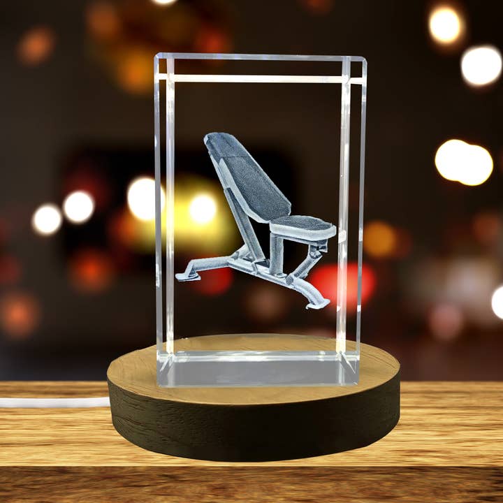 Un banc de musculation réglable 3D - A Crystal Gym pour la vente par AB Crystal Collection