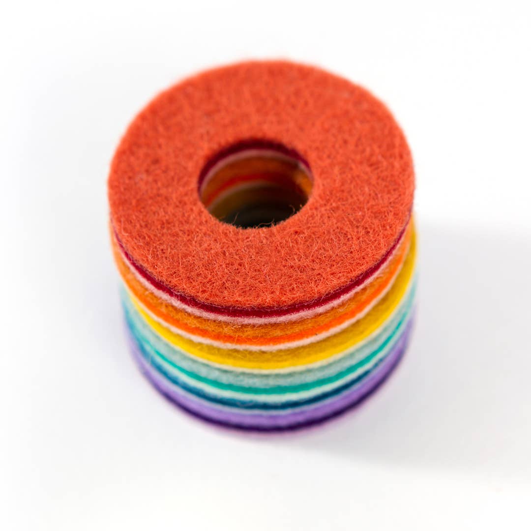 Studio 82° - Wholesale Wine/Cocktail Glass Markers - Rainbow Beverage Markers - Merino Wool Felt - Set of 712