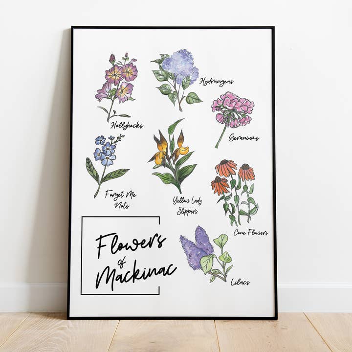Bloemen van Mackinac Aquarel Print voor wholesale door Abigail Leigh Designs
