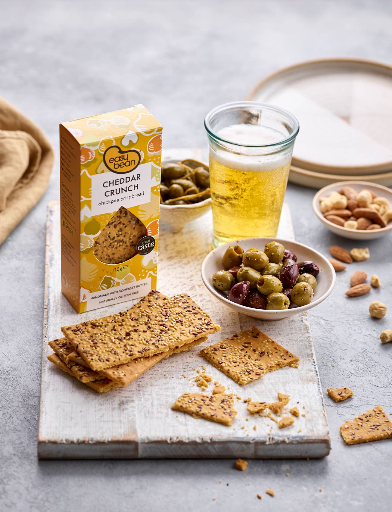 Easy Bean – wholesale Crackers – Cheddar Crunch Crispbread - naturally gluten free 110g1