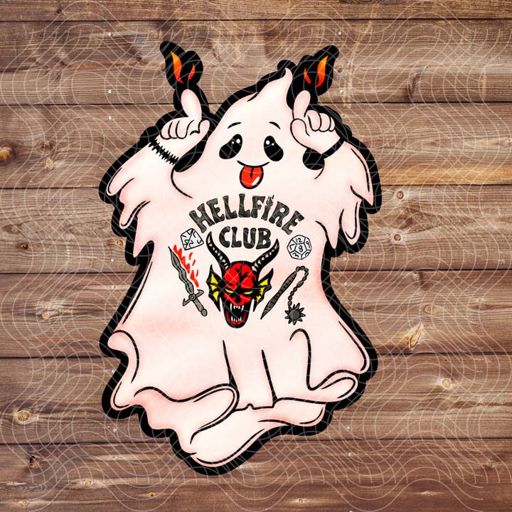 3" Vinyl D&D Ghost Club TV Show ST Horror Game Sticker for wholesale by The Geek Boutique