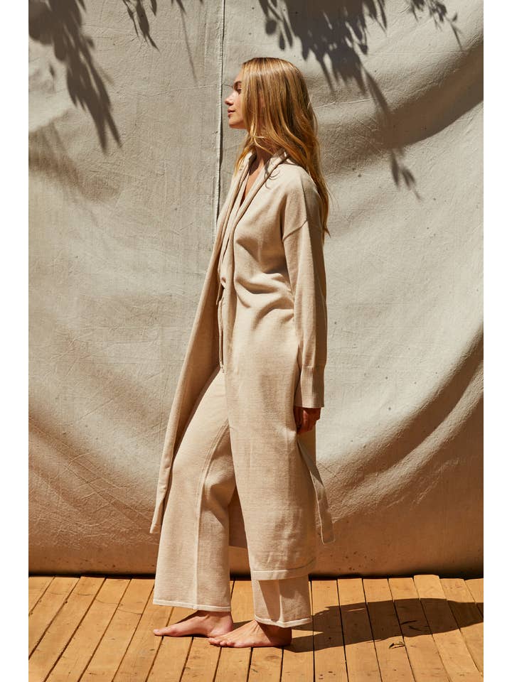 BEIGE CJ9235 - Andie Duster Sweater Knit Cardigan for wholesale on Faire