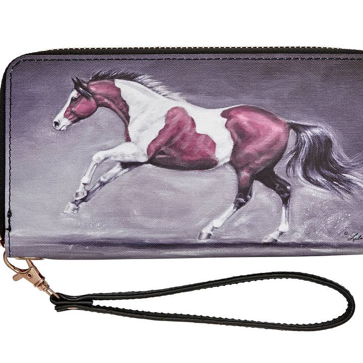 JPC Equestrian - Wholesale Wallet - Women's - AWST Int'l "Lila" Paint Horse Clutch Wallet
