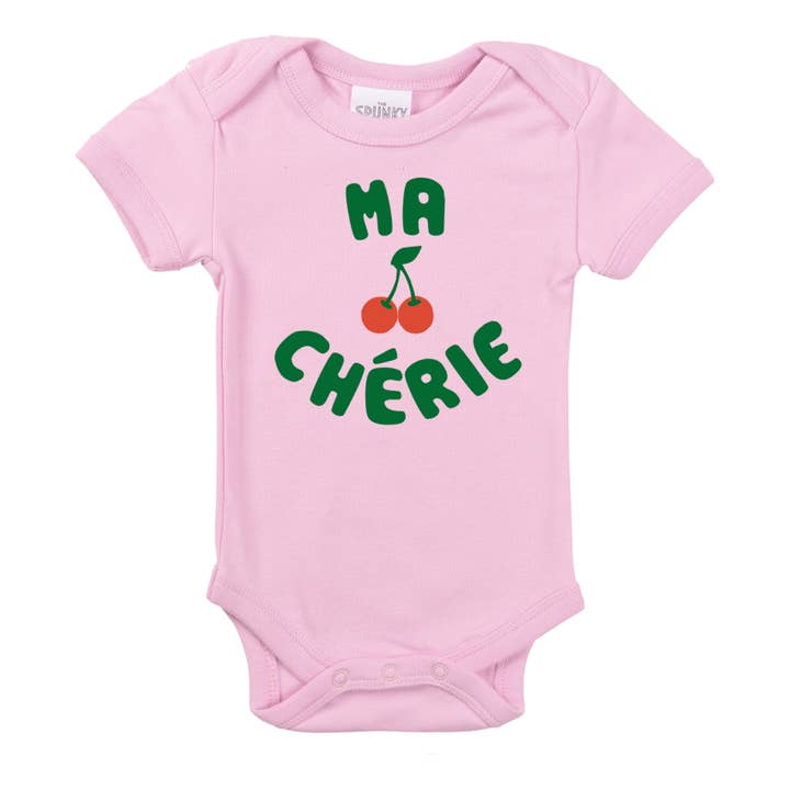 Spunky Stork - Wholesale Screen Printed T-Shirt - Kids - Ma Cherie French Cherry Baby Toddler Organic Graphic Shirt2