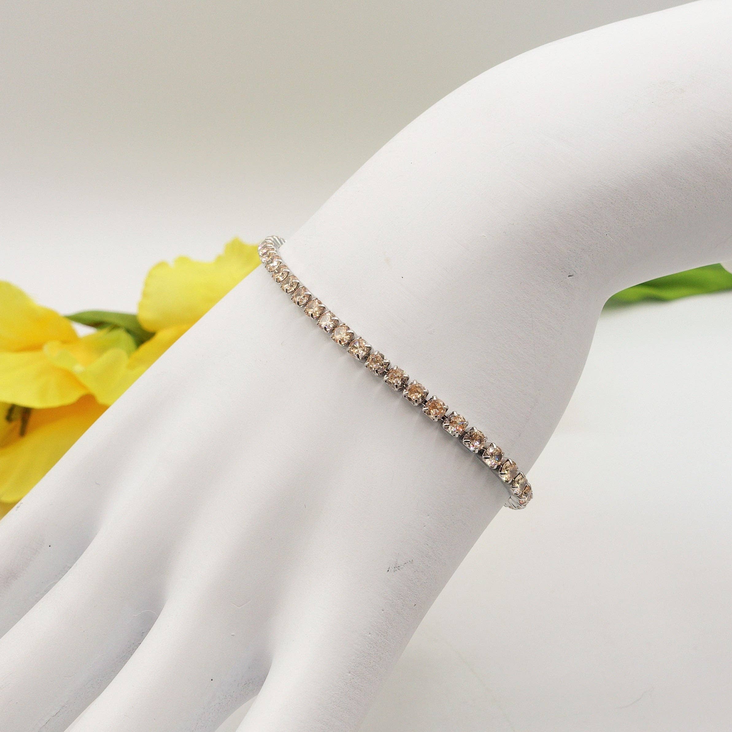 Daemon srls - Wholesale Tennisarmbanden - ALICIA ~ Tennisarmband van roestvrij staal met cubic zirconia5