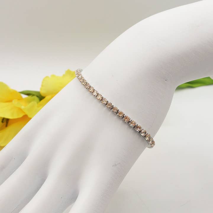 Daemon srls – Pulseira de ténis por atacado – ALICIA - Pulseira tennis de aço inoxidável com zircônia cúbica5