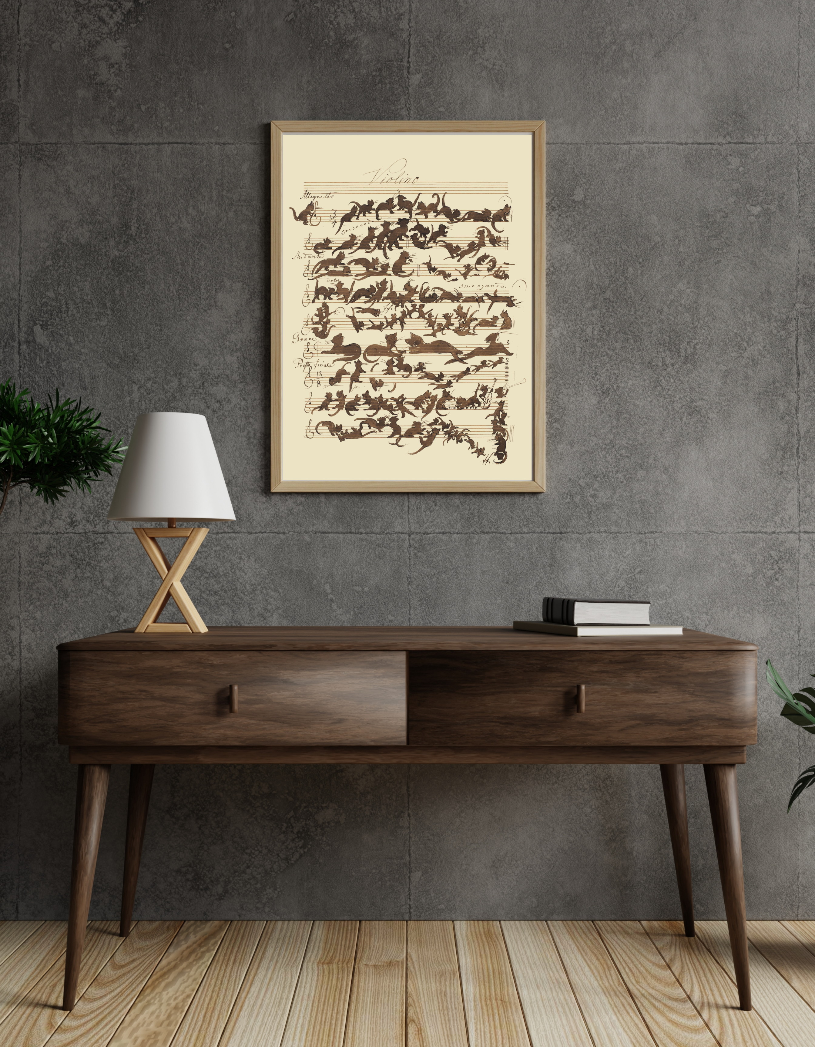 Rock Paper Scissors Wall Art - Wholesale Art Print - Cat Symphony by Moritz von Schwind – Art Print3