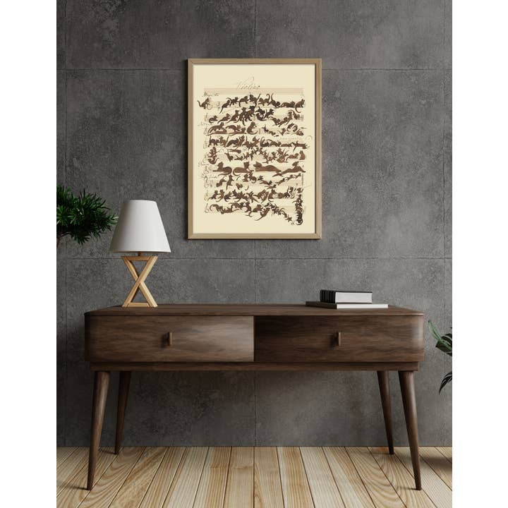 Rock Paper Scissors Wall Art - Wholesale Art Print - Cat Symphony by Moritz von Schwind – Art Print3