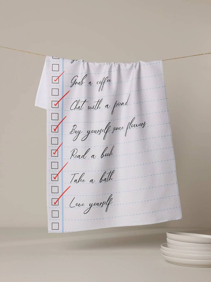 Torchon « Faites‑vous plaisir » pour la vente par Geometry