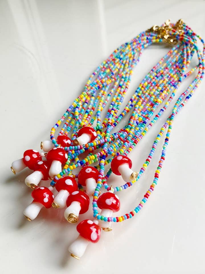 Kette Pilz Charm für den Großhandel von Designed by Emily Ann