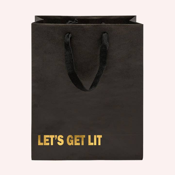 Let's Get Lit Hanukkah Gift Bag for wholesale by Crimson and Clover Studio