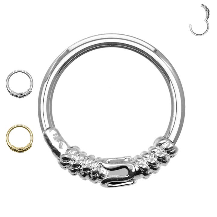 Awaken - Wholesale Nose Ring - Clicker Rope Rim - PY-072