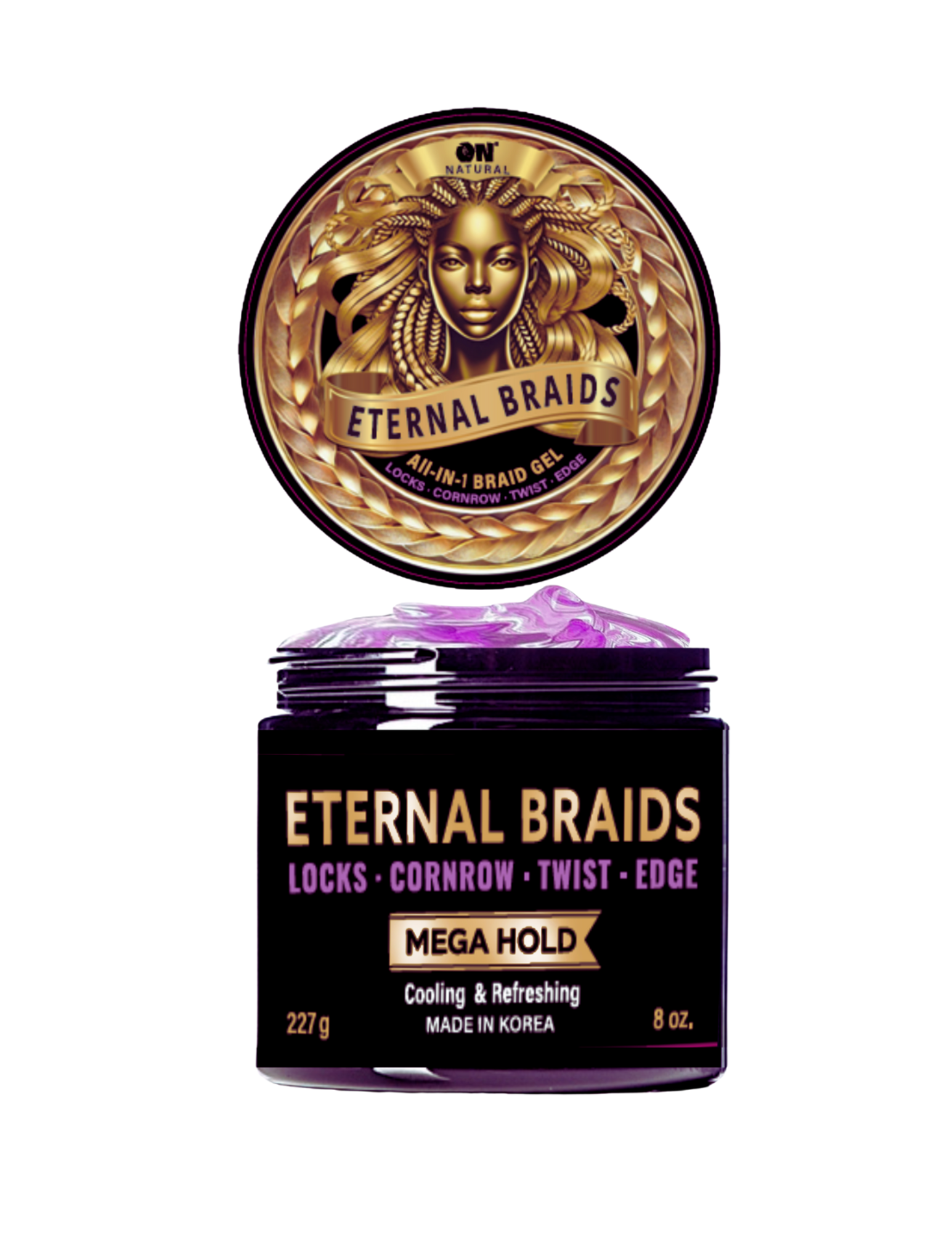 ON Natural USA - Wholesale Hair Styling Gel/Mousse - ON Natural - Eternal Braids - All-In-1 Braid Gel0