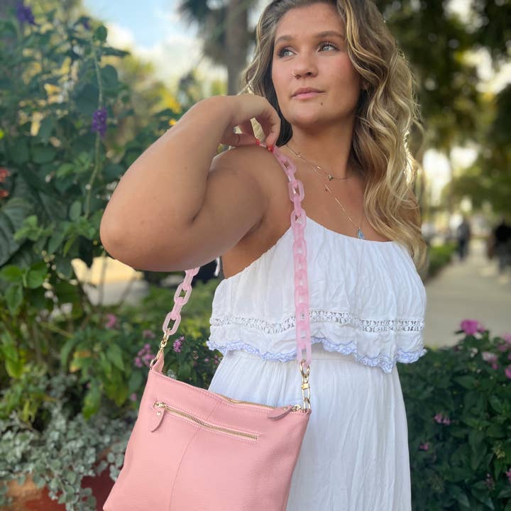 Cthru Purses - Wholesale Bag Strap - Women's - Frosted Acrylic Chains 2 Sizes - Assorted Colors7