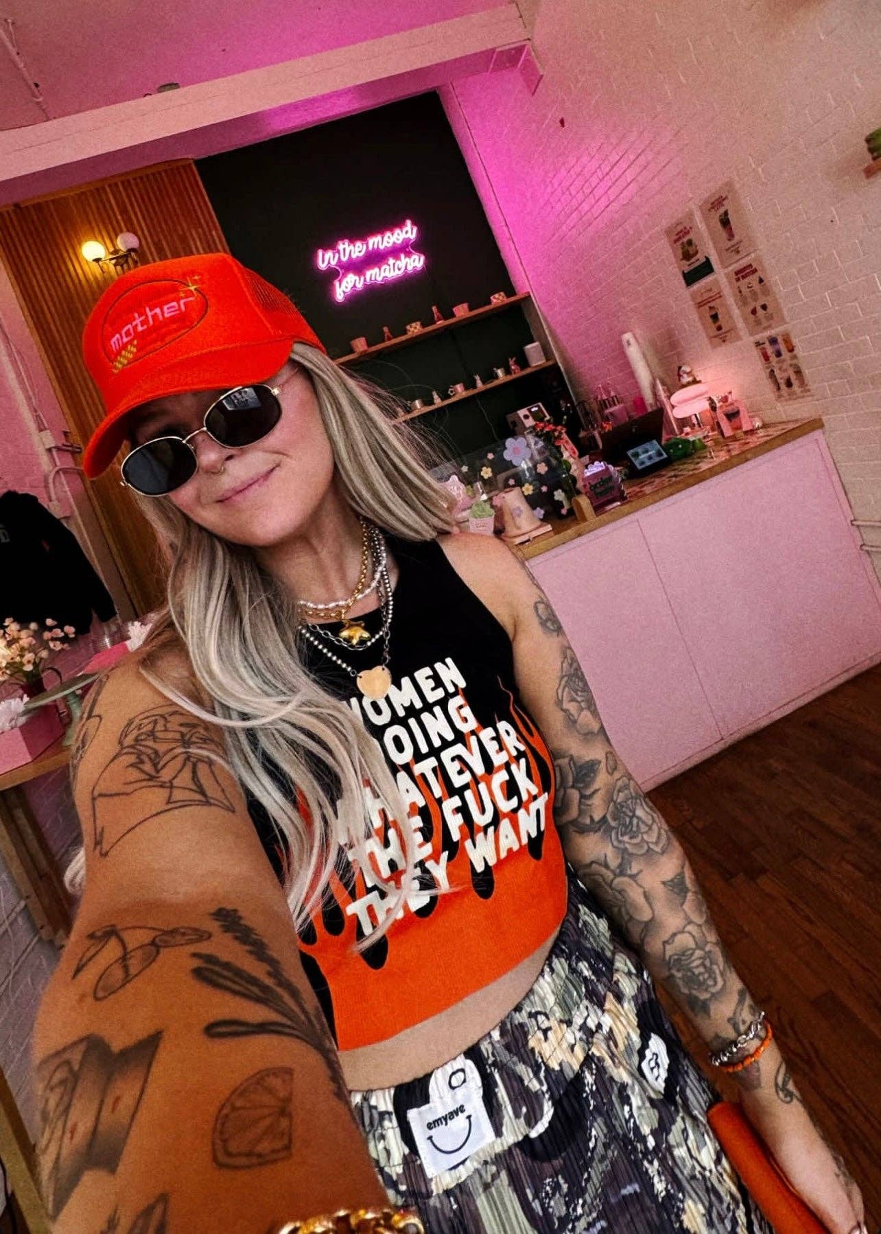 White Women Doing Whatever Flame Crop Tank for wholesale on Faire2