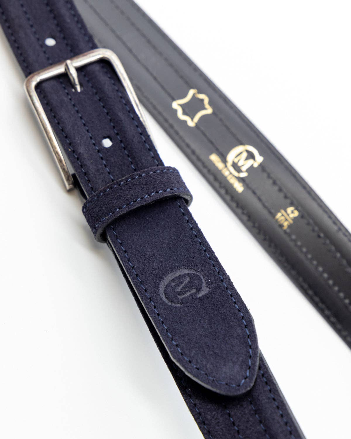 Custi Mikelo: Men's Clothing & Christmas Gifts – Cinto - Homem por atacado – Cinto de couro azul-marinho2