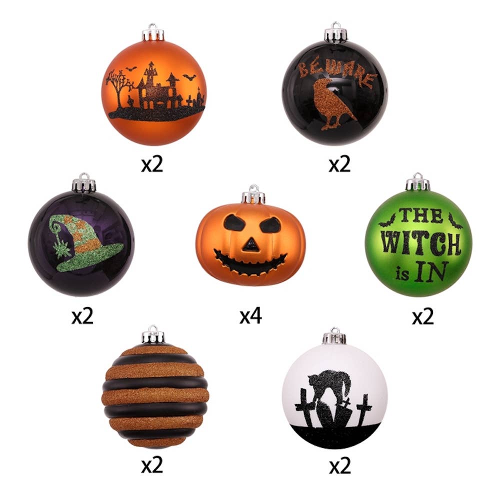 OrnamentallyYou - Wholesale Ornament Set - Halloween Ornament Round Ball 16 Piece Set2