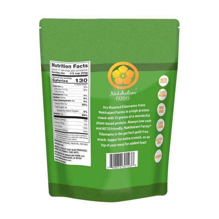 Nakihalani Farm - Vendita all'ingrosso Frutta secca - Edamame Tostato - Sale Marino 12oz Confezione Familiare4