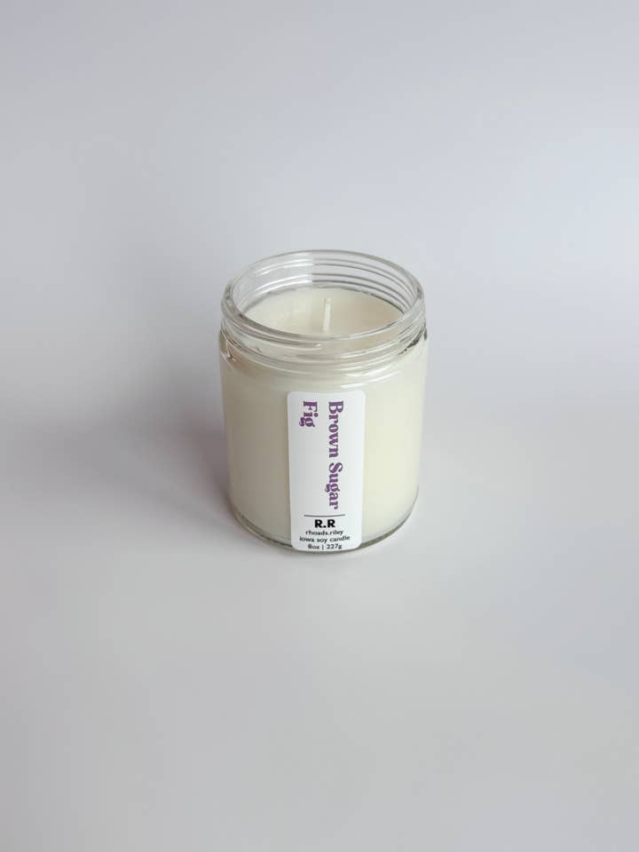 Brown Sugar and Fig 8oz Soy Candle | Valentine's Day for wholesale by R.R -rhoads.riley Candles