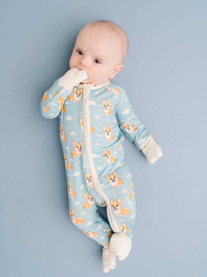 Little One Shop - Wholesale Clothing Set - Baby - Corgi Cuddles Bamboo Sleeper