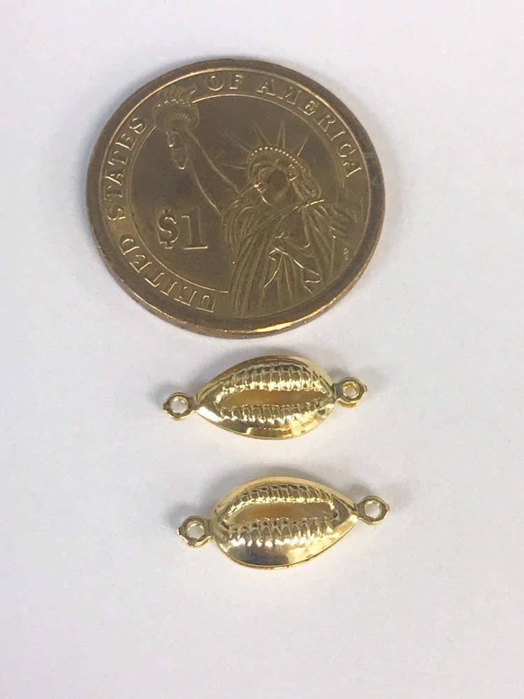 The Bead Bazaar - Wholesale Individual Charm/Pendant - Gold Filled Puka Shell Connector, Shell Charms, Dainty Puka3