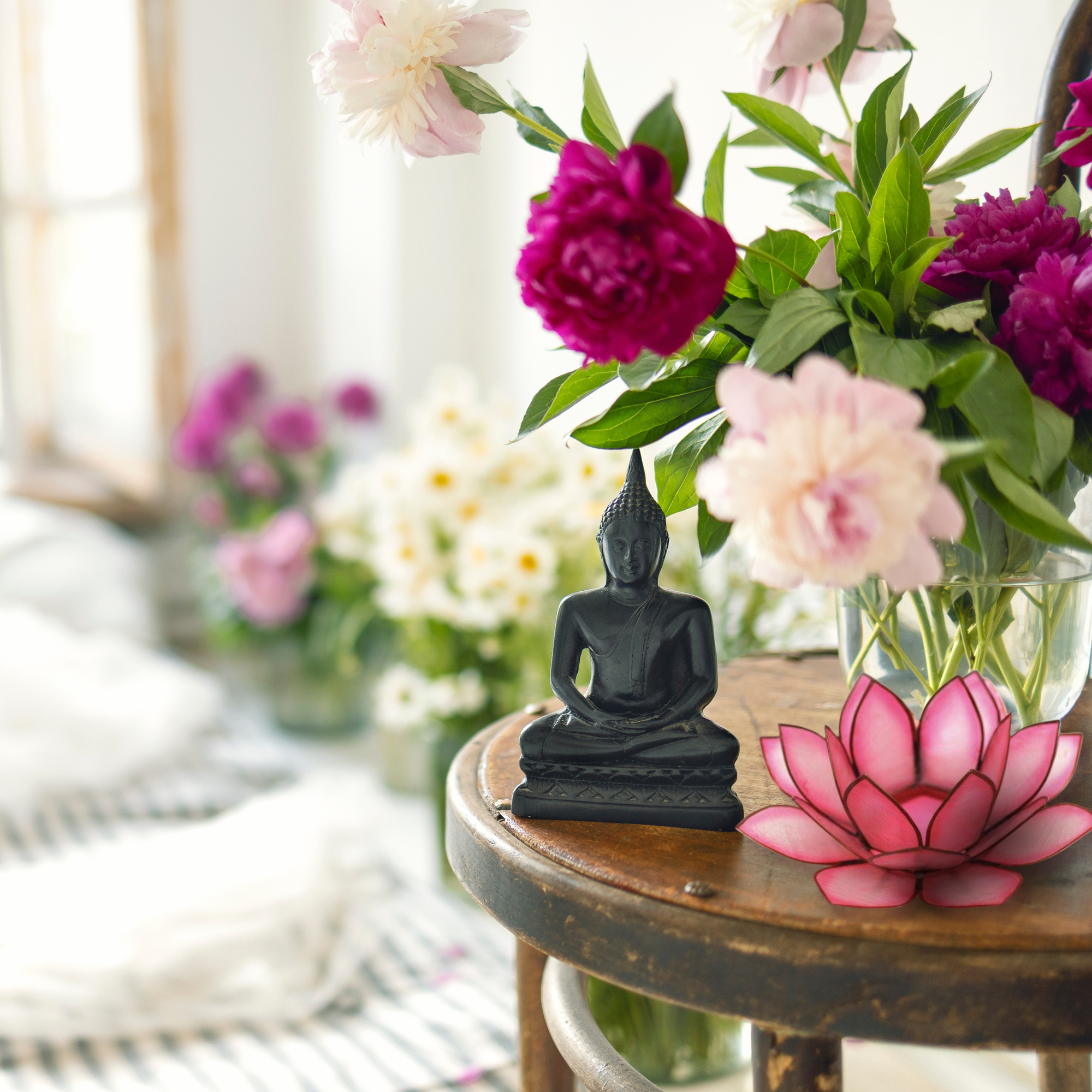 Om Gallery – wholesale Candle holder – 36pc Case Pack Flamingo Paradise Lotus TLight - 15% Off1