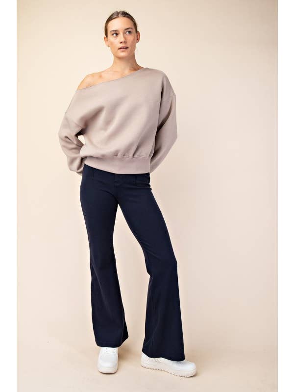 Sunday Morning – wholesale Sweatshirt – Women's – T6899PL37 PLUS SIZE OFF SHOULDER FRENCH TERRY FLEECE TOP27