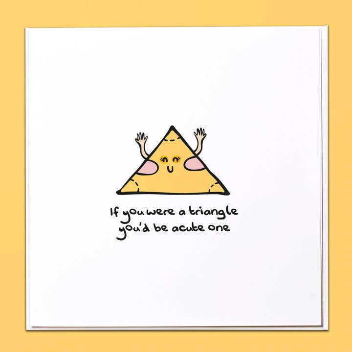 Hvis du var en trekant, ville du være en spids én hilsen kort for engroshandel hos The Crafty Giraffe