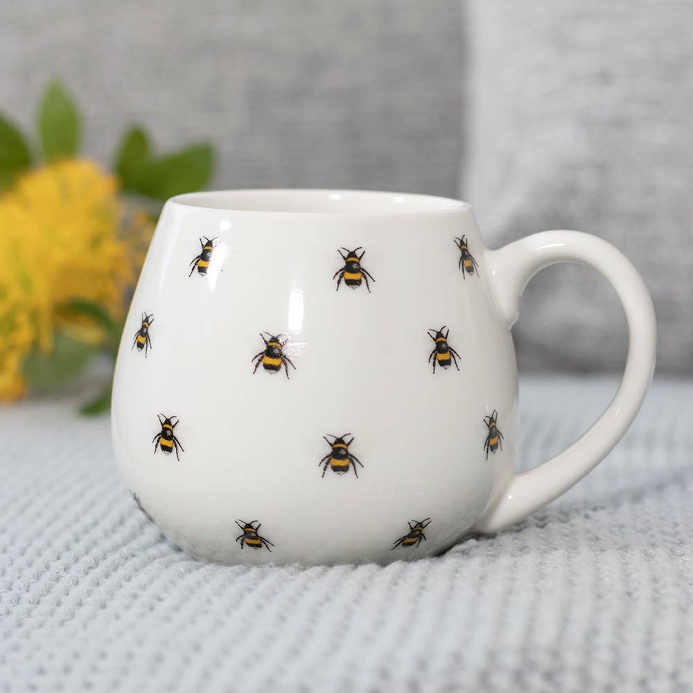 450ML Ceramic Honey Cup With Cover And Spoon Cute Bee Cartoon