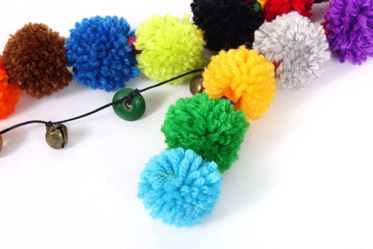 Lumily - Wholesale Keychain – Women's - Suerte Pom Pom Zipper Pull with Beads, Shells, and Charms | 4