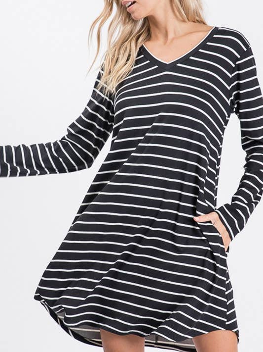 ABITO CON STAMPA A RIGHE SD1142-10 per la vendita all'ingrosso da parte di HEIMISH