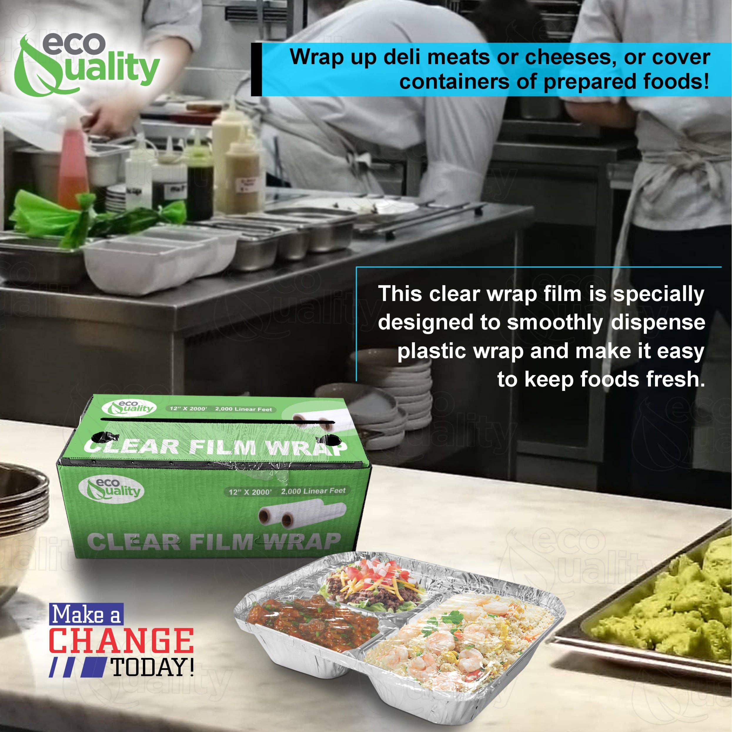 EcoQuality - Wholesale Food Storage Wrap/Bag - EcoQuality 12", 18", or 24" x 2000ft Clear Plastic Film Wrap5