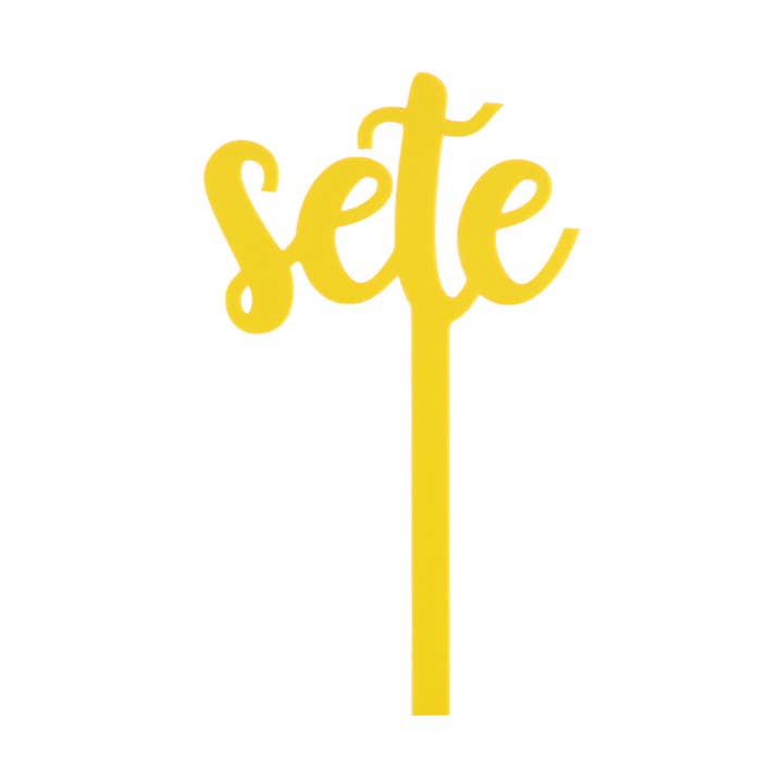 Cake Topper — Seven in Portuguese for wholesale by Loop by Frankie