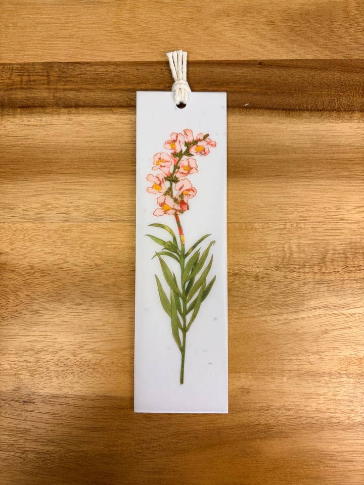 Plantable Bookmark: 2 in 1 Wildflower Bookmark, Snapdragon for wholesale by The Raven’s Edge Studio