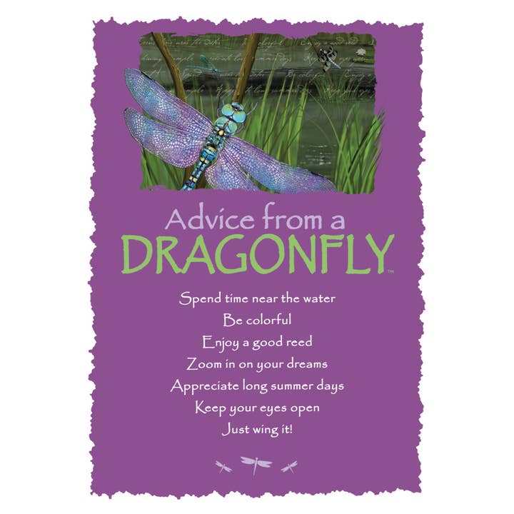 Advice from a Dragonfly Greeting Card - Blank for wholesale by Advice for Life by Your True Nature