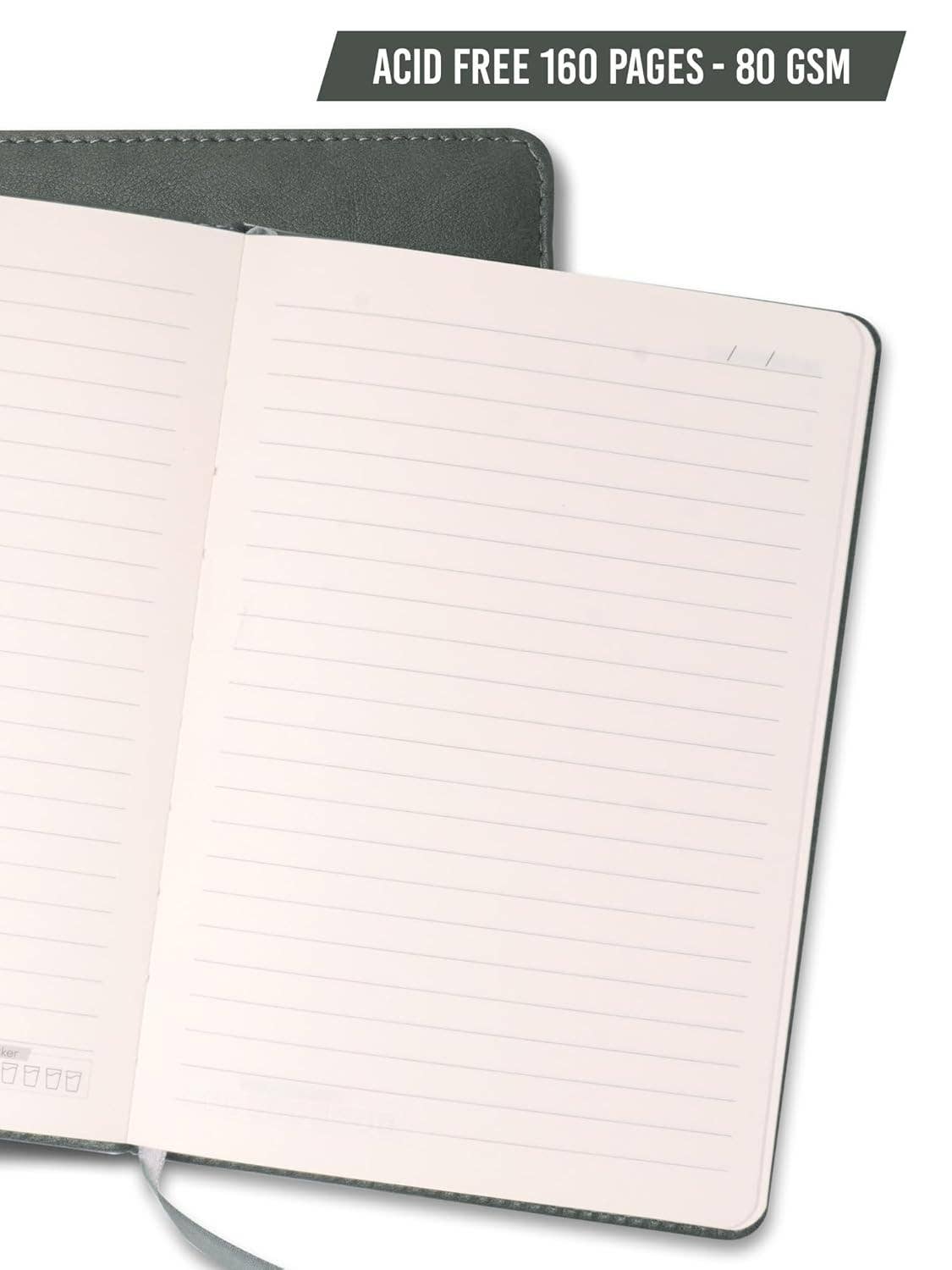 Doodle – wholesale Anteckningsbok – A5 Executive PU Läderanteckningsbok Inbunden - Grå4