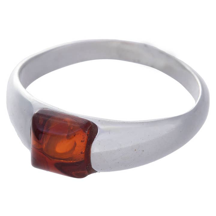 Amber Ring - Square Shape for wholesale by Kheops BLJ Jewelry